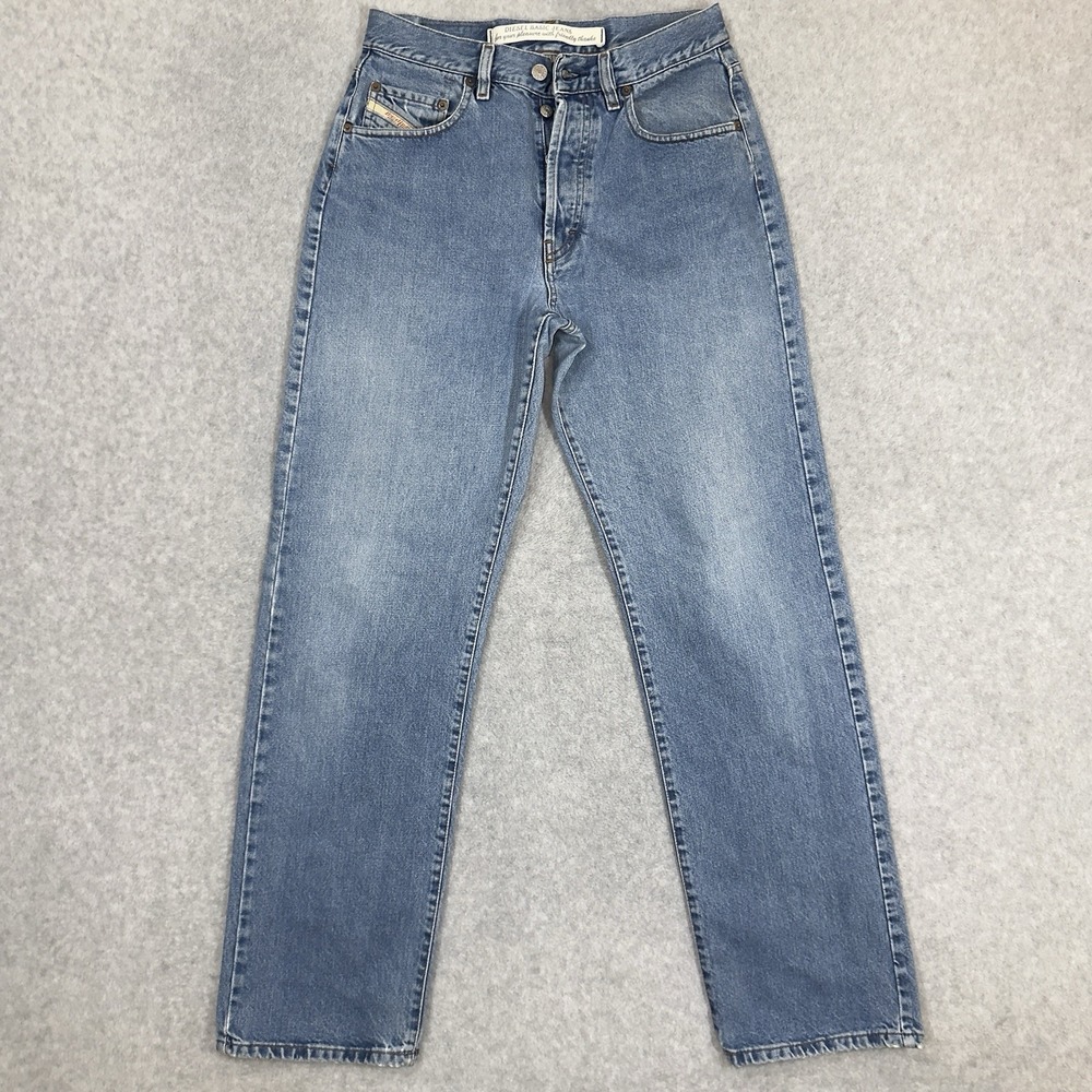 Vintage Diesel Cheyenne‎ Jeans Men 28x31 Blue Straight Leg Whiskered Faded Y2K